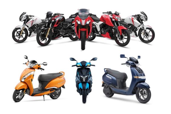 Take a look at great sales of TVS two-wheelers