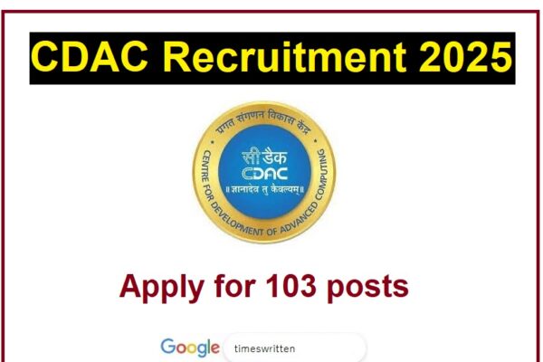 CDAC Recruitment 2025 for Freshers – Apply for 103 posts Before 14th July