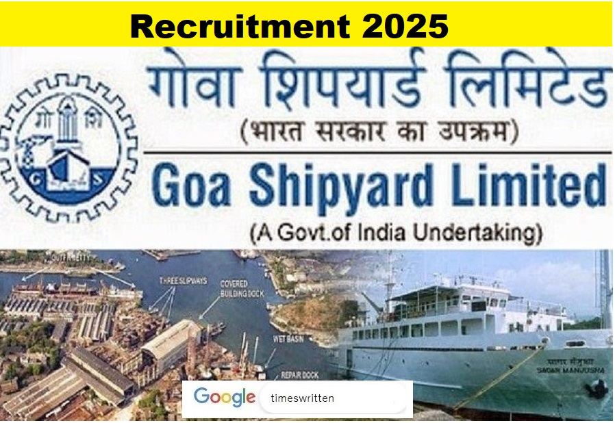 Goa Shipyard Recruitment 2025 job notification banner