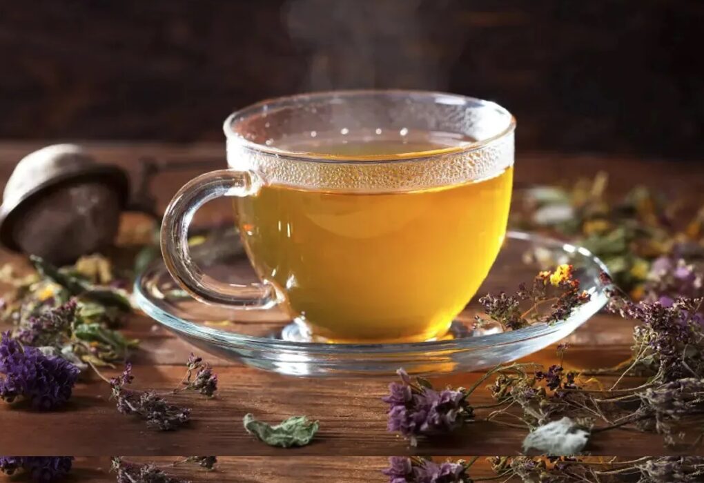 A healthy herbal drink made with fresh natural ingredients