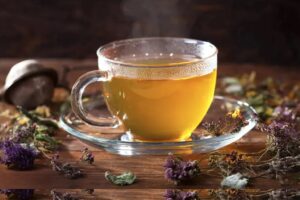 A healthy herbal drink made with fresh natural ingredients